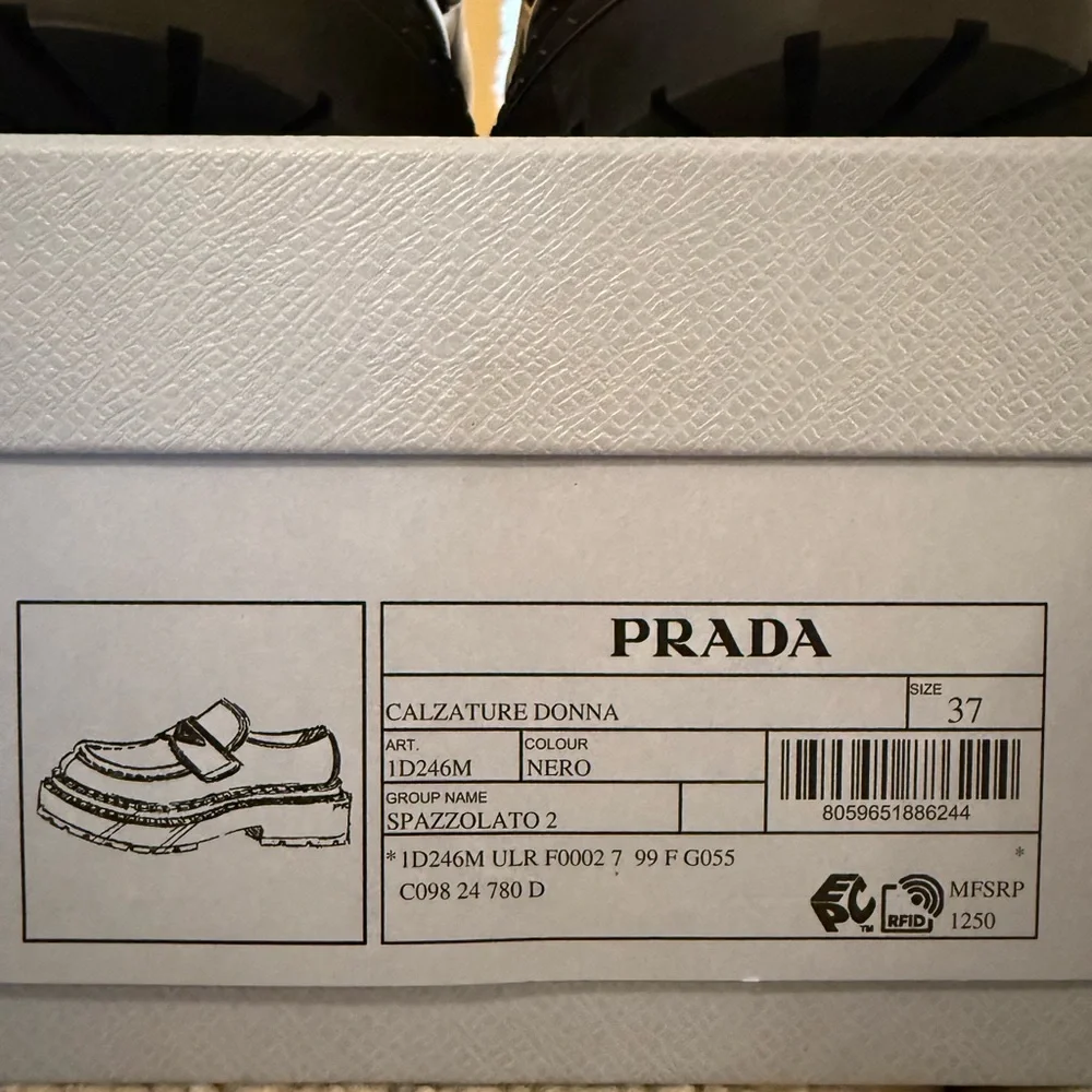 Prada Brushed Leather Loafers - Picture 10 of 10